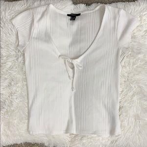 v neck white shirt